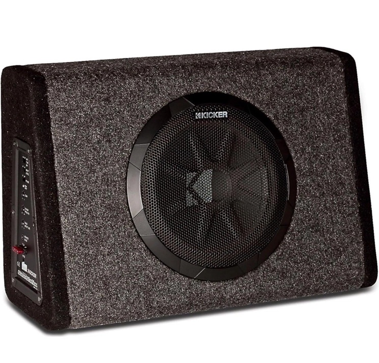 Kicker Powered Subwoofer Box 10" Sub 100-watt Amp